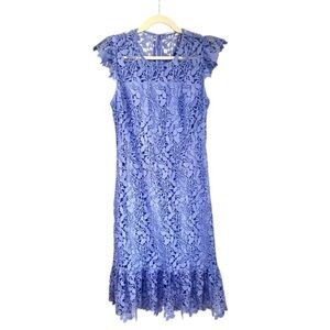 Elie Tahari Vine Wisteria Floral Lace Midi Dress NWT Size 6